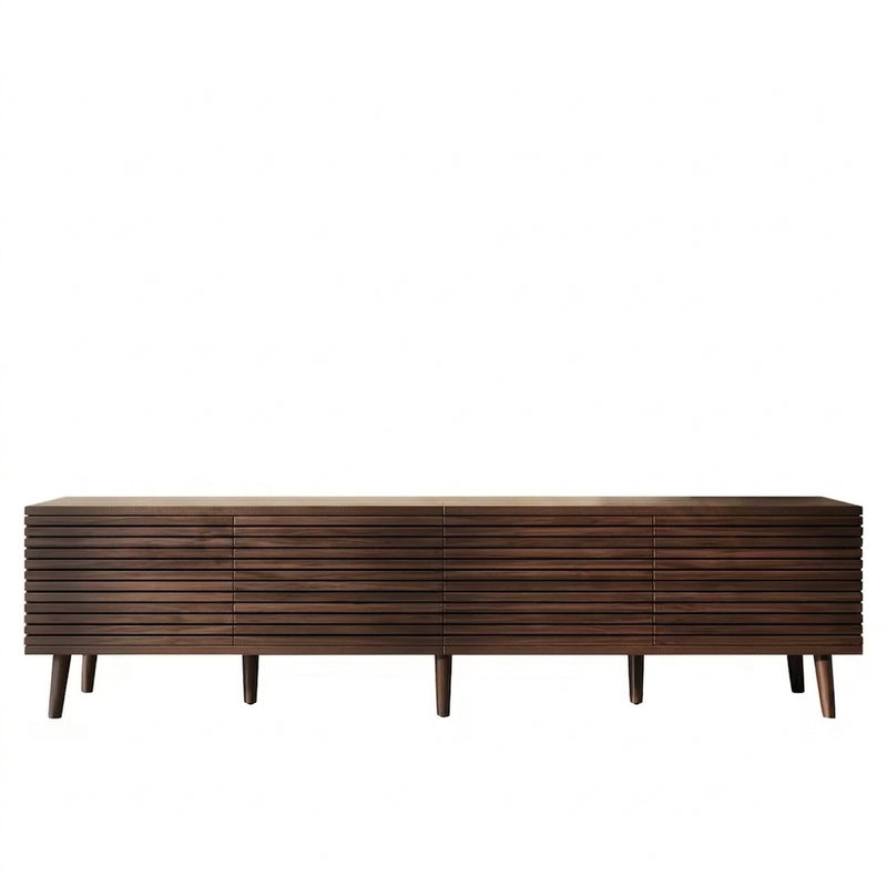 Bowie Meuble TV 180 cm à portes grillagées - TV jusqu'à 75 pouces, 4 portes