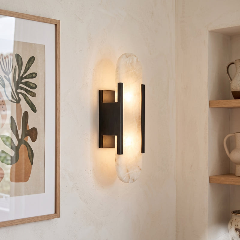 Applique Murale Aurora - Marbre Naturel, LED, Style Moderne