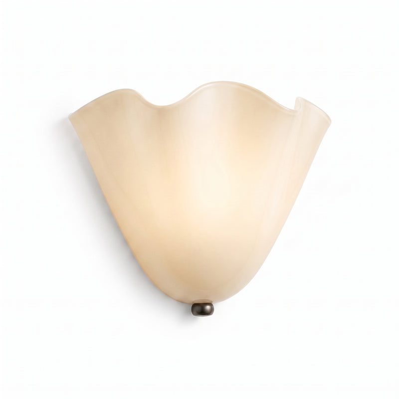 Applique Murale Lexi - Verre Coquille, Style Rétro Français, LED