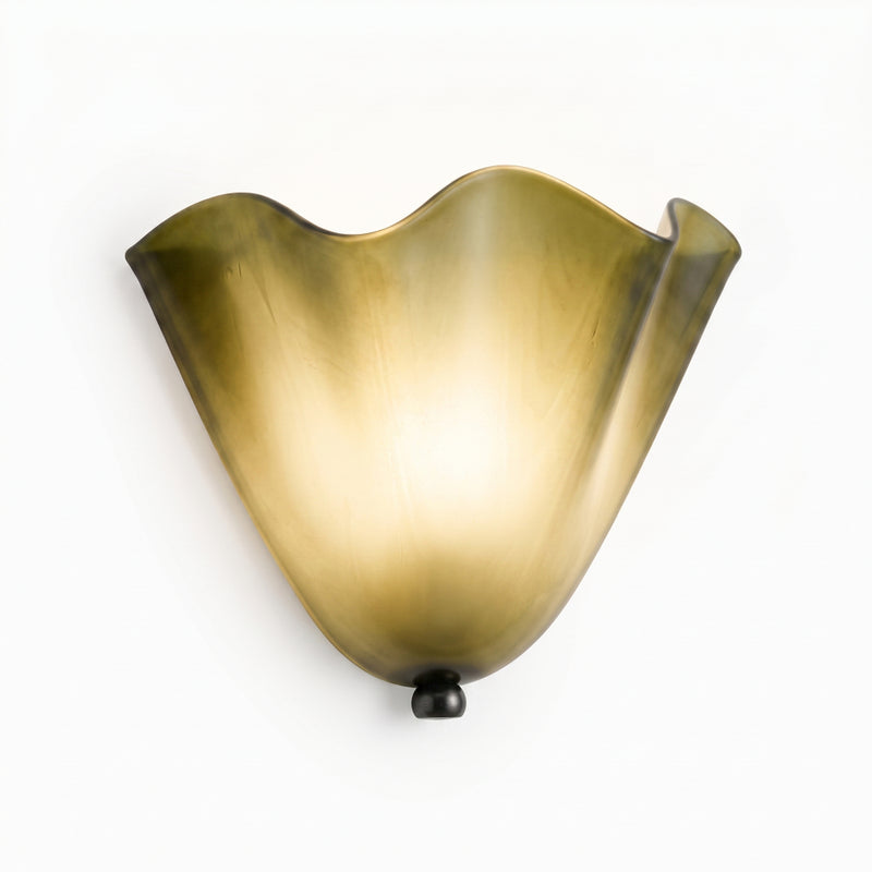 Applique Murale Lexi - Verre Coquille, Style Rétro Français, LED