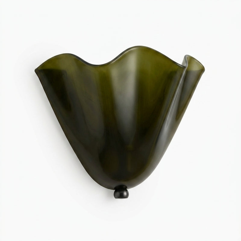 Applique Murale Lexi - Verre Coquille, Style Rétro Français, LED