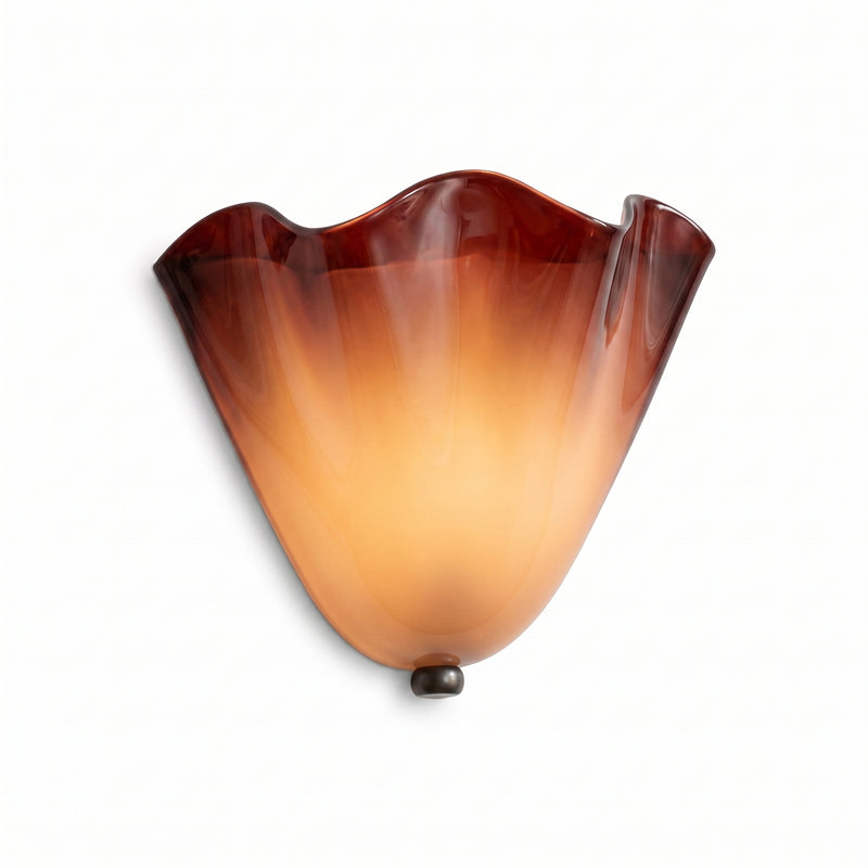 Applique Murale Lexi - Verre Coquille, Style Rétro Français, LED