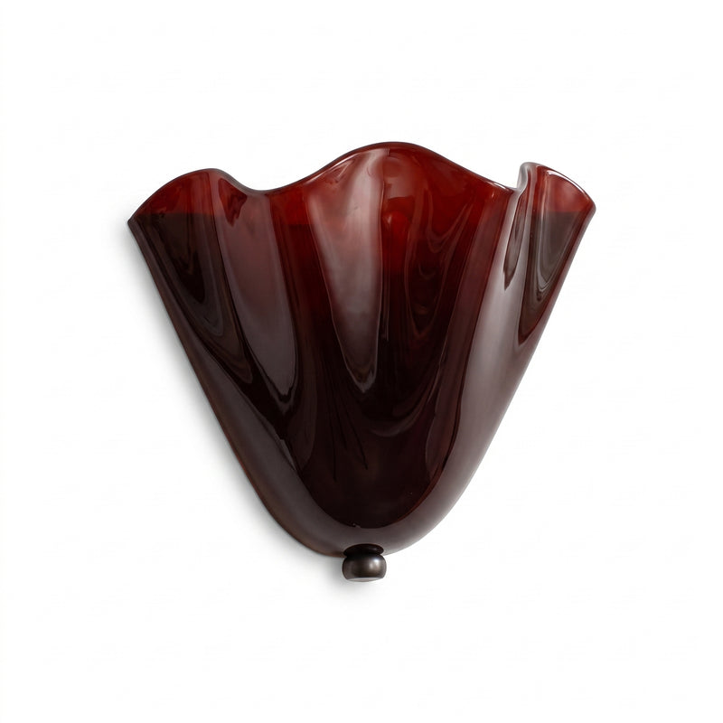 Applique Murale Lexi - Verre Coquille, Style Rétro Français, LED