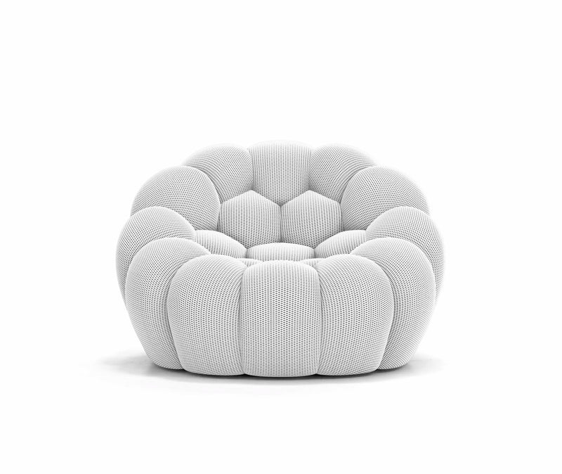 Lund Mini - Fauteuil Bubble Compressé Blanc