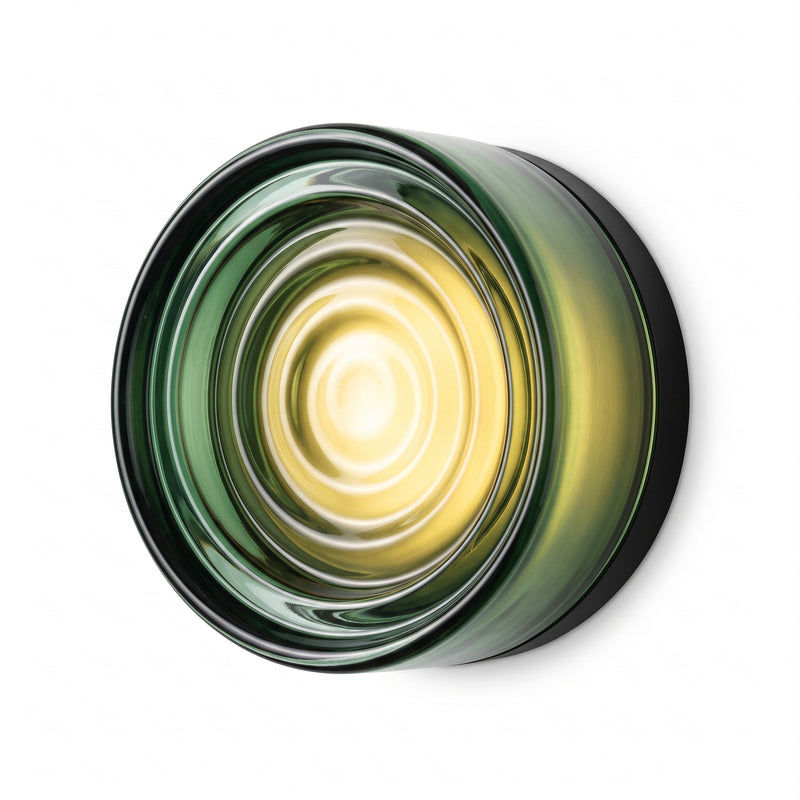 Applique Murale Vicky – Verre Cannelé & Aluminium, LED Intégrée