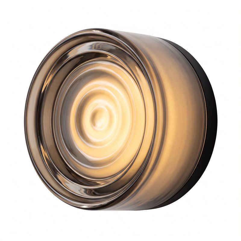 Applique Murale Vicky – Verre Cannelé & Aluminium, LED Intégrée